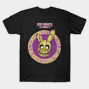 FIVE NIGHTS AT FREDDYS (FNAF): SPRINGTRAP I ALWAYS COME BACK (GRUNGE STYLE) T-Shirt